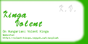 kinga volent business card